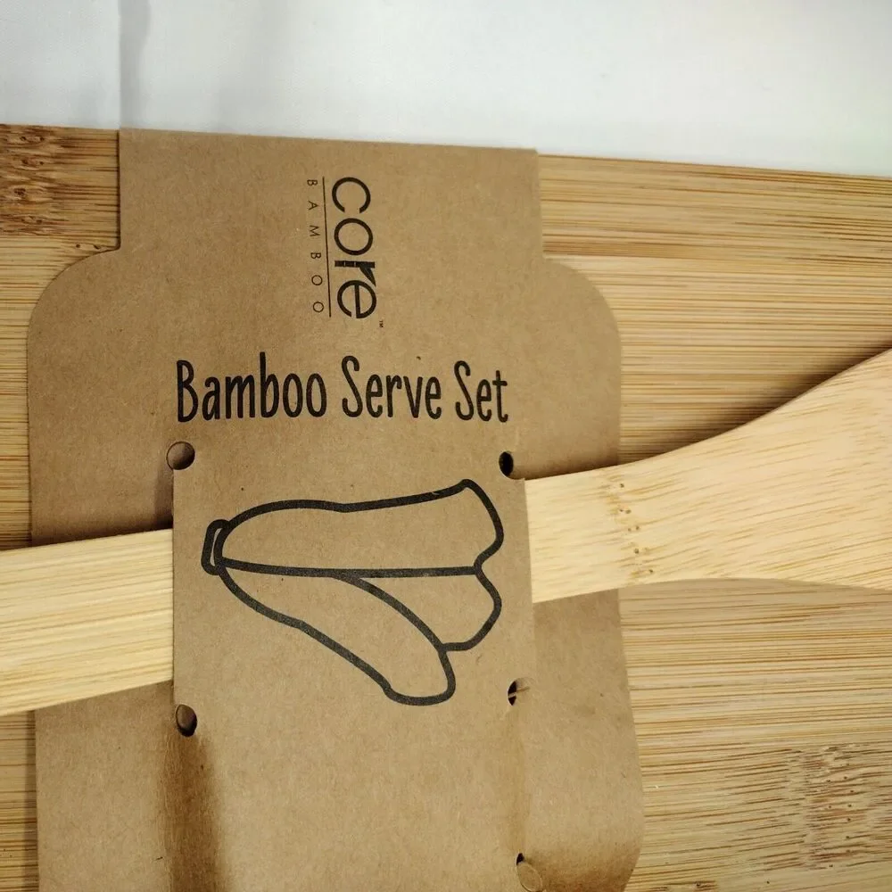 CauseBox Core Bamboo Serve Set 2020 Cutting Board, Spatula & Spoon NEW